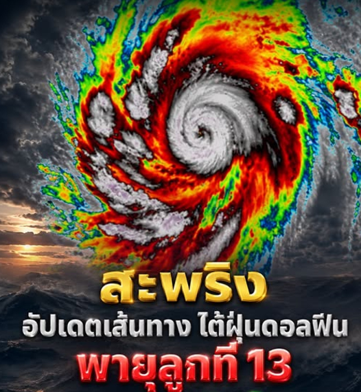 อัปเดตเส้นทาง ไต้ฝุ่นดอลฟิน พายุลูกที่ 13