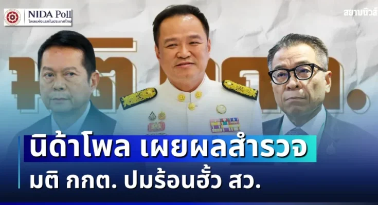 ผิดคาดหมดเลย! นิด้าโพล เผยผลสำรวจ มติ กกต. ปมร้อนฮั้ว สว. ผิดคาดหมดเลย! นิด้าโพล เผยผลสำรวจ มติ กกต. ปมร้อนฮั้ว สว.